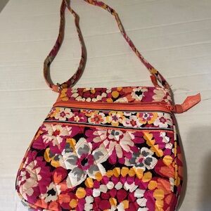 Vera Bradley Pink and Orange Floral Crossbody Bag
